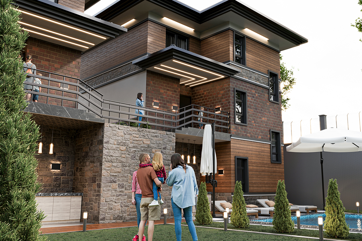 3D Villa Modelleme ve Profesyonel Mimari Tasarım Hizmeti.